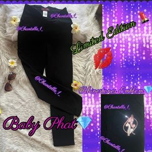 Authentic Limited Edition Baby Phat Rhinestones High Waisted Pants❣️